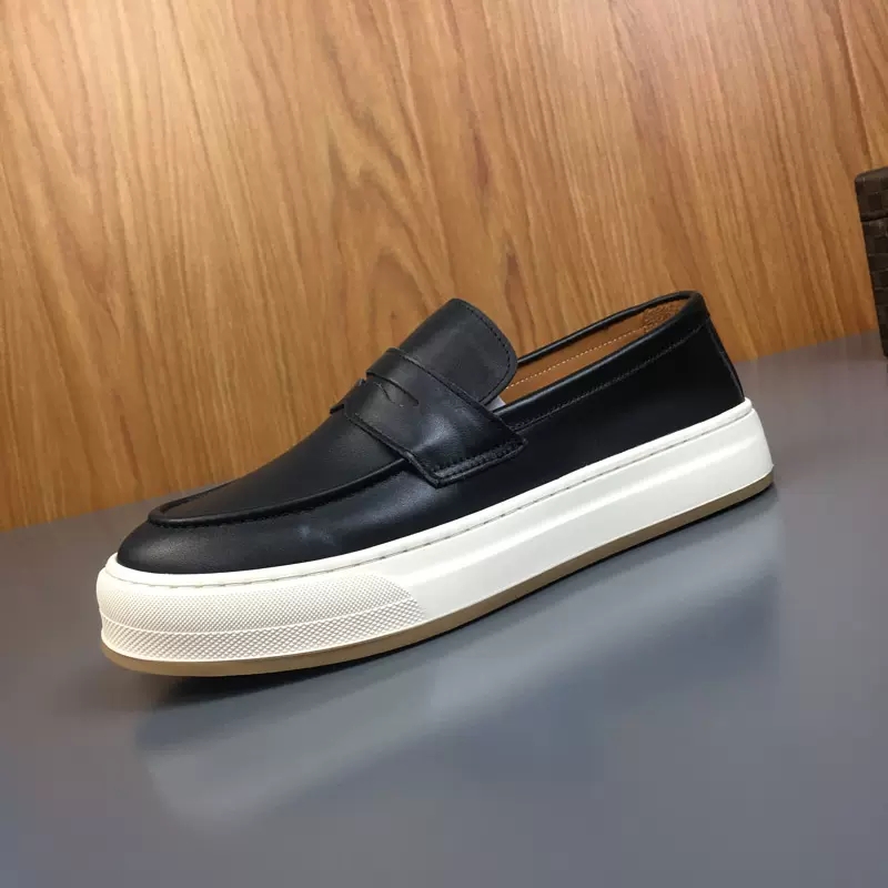 帕达索休闲皮鞋男2025春季新款真皮软底一脚蹬懒人鞋板鞋240418