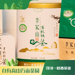 四川一枝春 李家山珍品有机绿茶罐装