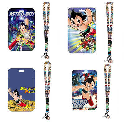 astro boy 阿童木手机绳卡通卡套挂脖挂绳学生公交卡包儿童接送卡