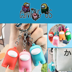 among us 太空狼人杀游戏卡通滴胶PVC钥匙扣公仔吊饰学生书包挂件