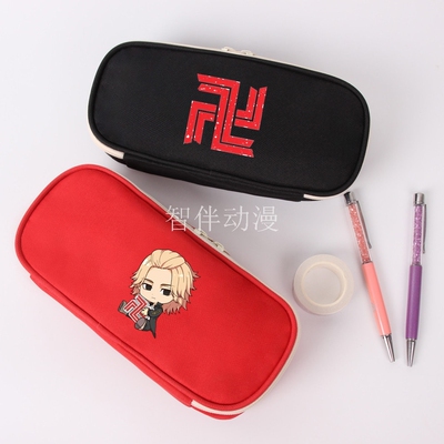 东京卍复仇者学生笔袋Tokyo Revengers帆布文具袋零钱包拉链笔盒