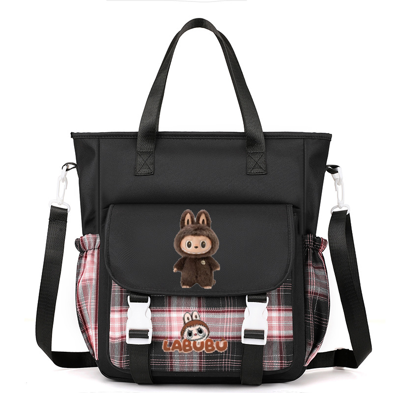 新拉布布Labubu周边补习袋手提袋拎书袋小学生用书包单肩包斜挎包
