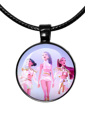 K-POP猎魔女团项链饰品跨境爆款卡通动漫吊坠首饰毛衣链热卖配饰