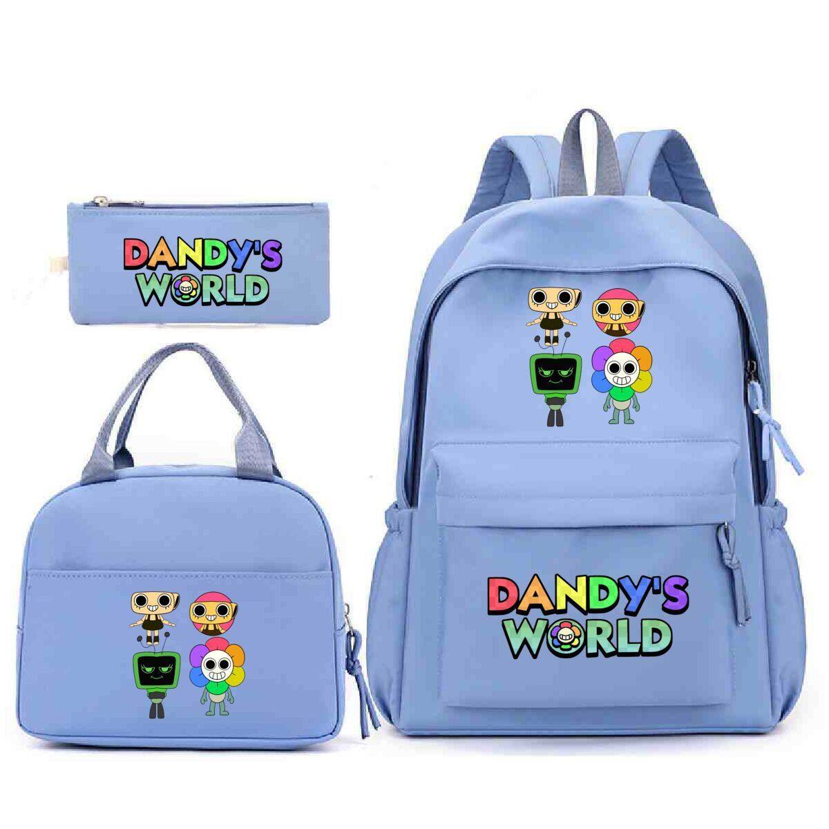 外贸Dandy's world卡通印花时尚儿童书包套装热销学生休闲背包