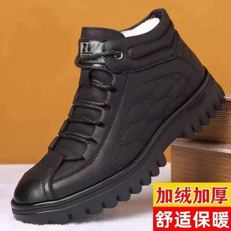 男士棉鞋冬季外穿高帮爸爸鞋加绒加厚雪地靴厚底保暖男鞋跨境
