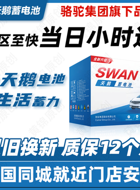 骆驼天鹅蓄电池N36适用奇瑞小蚂蚁比亚迪f0飞度12V汽车电瓶蓄电池