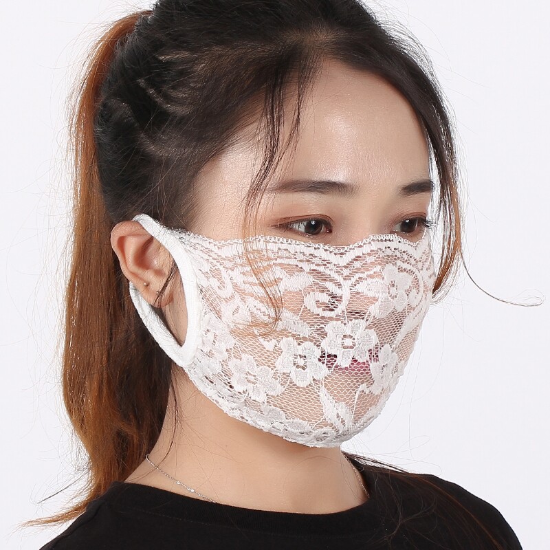 蕾丝口罩性感蕾丝薄款女时尚白色夏季单层防晒韩版平面好看的春夏在类目 居家日用, 防护用品, 口罩中 - 来自Buy2taobao.com提供专业的淘宝代购服务