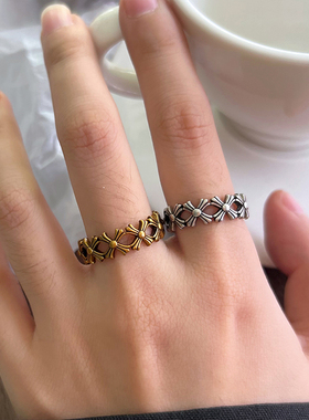 925银戒指女个性朋克小众饰品