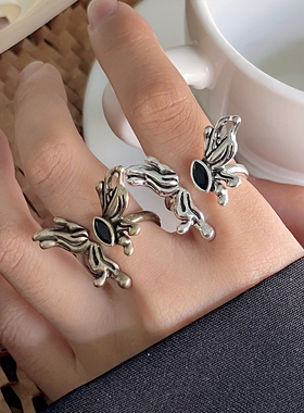 小众设计高级感蝴蝶复古夸张戒指