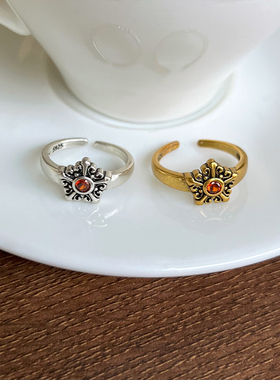 复古五角星星戒指女个性时尚