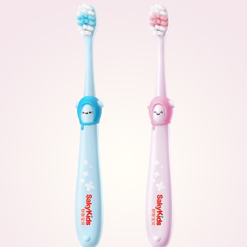 舒客宝贝儿童健齿牙刷含氟刷丝