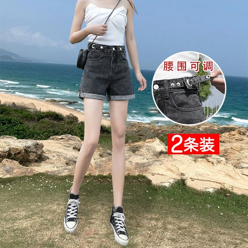 Джинсовая юбка, шорты, тонкие приталенные штаны, коллекция 2022, высокая талия, свободный крой