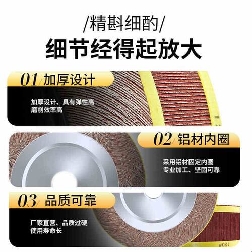 千页轮 千叶轮抛光轮砂布轮抛光片卡盘叶轮250*30（40）32 包邮