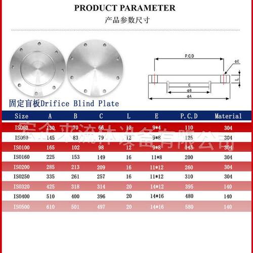 ISO-F高真空盲板304不锈钢63法兰80片100固定160堵头200挡板250盘