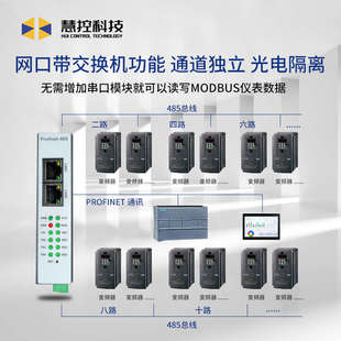 profinet转modbusRTU网关485转profinet模块pn转modbus协议无编程