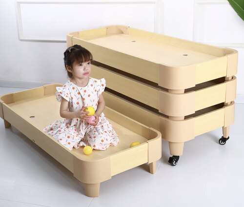 幼儿园床午睡床实木床早教床托管床午休小床叠叠床儿童床托育木床