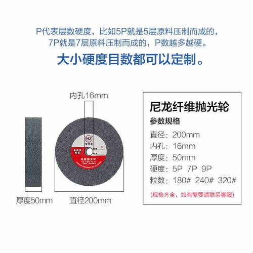 宏光尼龙抛光轮家具不锈钢铜铝抛光石250 金属不锈钢铝合金研磨轮