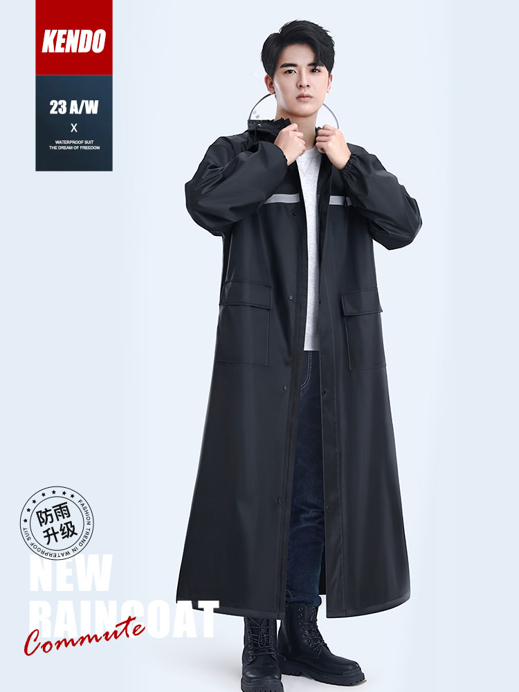 日本进口mujie雨衣长款全身防暴雨连体男款单人成人一体式防雨服