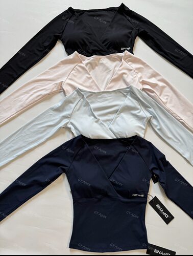 高端货DFYNE Origin Long Sleeve V-Neck Top 裸感深V长袖运动衫