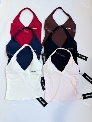高端货DFYNE Origin Halter Top 挂脖裸感深V背心