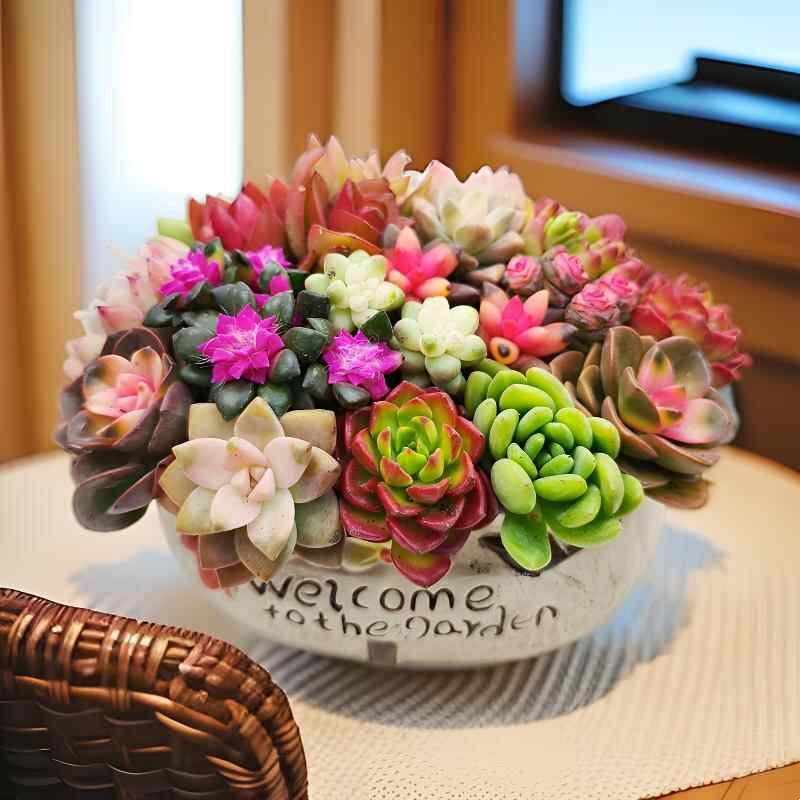 精品多肉植物组合盆栽花园肉肉花卉桌摆成品盆栽含盆带花图片