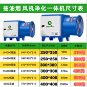 油烟净化器静电式 饭店厨房小型风机一体机商用餐饮烧烤家用除烟