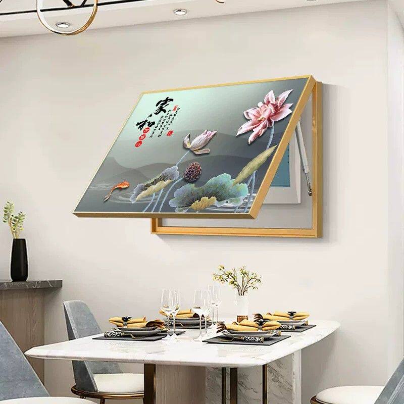 发财树电表箱装饰画弱电箱电闸空开遮挡配电挂画2025新款现代简约