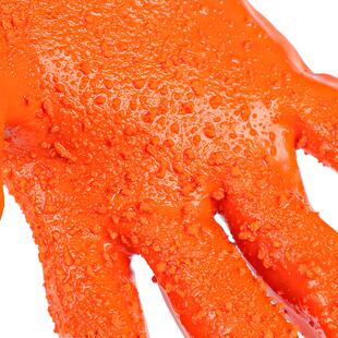 东亚807止滑手套浸塑加厚耐酸碱工业防水耐油防滑杀鱼男防护劳保