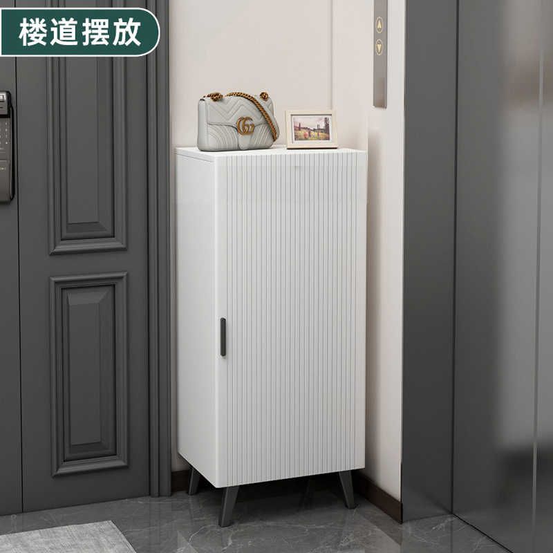 带锁鞋柜家用门口楼道外电梯口入户小鞋柜门外走廊用大容量多层柜图片