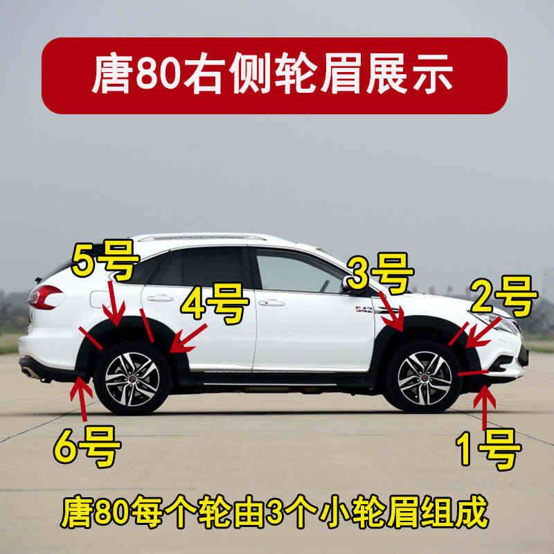 适配比亚迪唐轮眉唐80唐100唐二代全新一代唐轮眉装饰板裙边配件