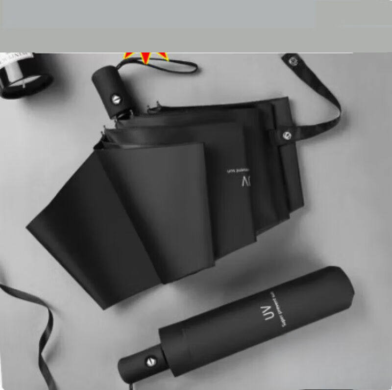 盛游雨伞折叠全自动晴雨两用太阳伞结实耐用男女晒遮阳伞纯黑色手