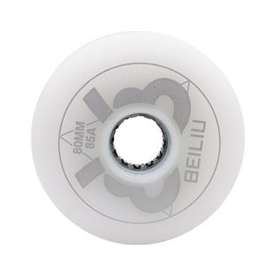 倍六轮滑鞋闪光轮全肉高弹旱冰溜冰鞋轮子配件刹车轮发光轮儿童80