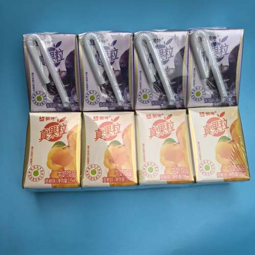 蒙牛真果粒牛奶饮品葡萄黄桃味