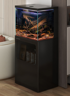 闽江鱼缸客厅家用小型落地背滤超白玻璃水族箱生态造景新款金鱼缸