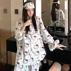 春夏A类纯棉带胸垫慵懒宽松月子服产后孕妇哺乳睡衣薄款产妇套装