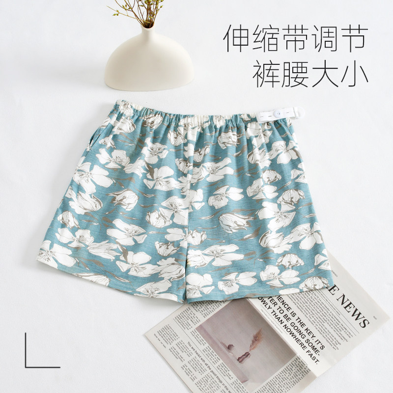 纯棉孕妇短裤春夏产妇产后月子家居裤大码可调节可外穿吸汗透气