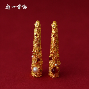 镀金指甲套娘娘护甲清朝后宫古风新娘配饰汉服妆造宫廷护甲指套