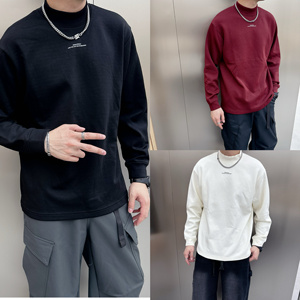 2024秋冬新款男加绒打底衫青少年男士百搭半高领弹力内搭