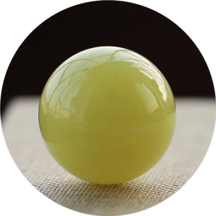 天然和田玉散珠黄口料单珠鸡油黄玉珠子玉石圆珠手串配件多宝配珠