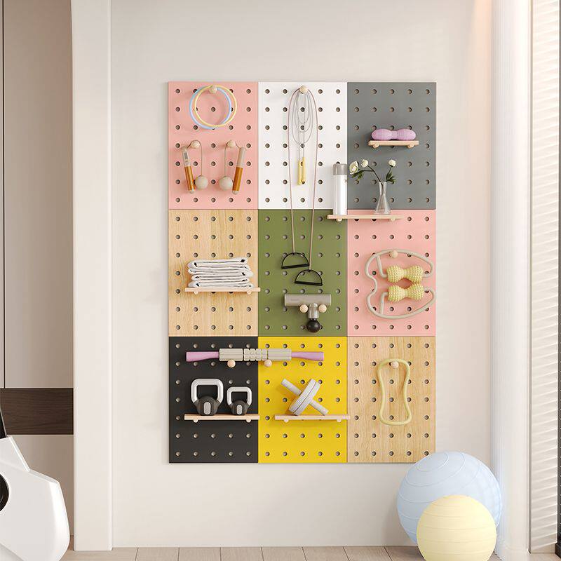 德国品质瑜伽健身器材置物架玄关实木洞洞板木质瑜伽用品收纳架云