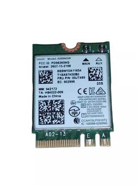 联想FRU 00JT489英特尔8260双频m.2无线，适用于M900 T470 X270