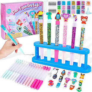 儿童魔法流沙笔DIY手工制笔套装STEM亲子互动益智玩具生日礼物