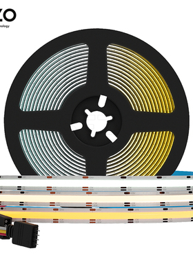 FCOB可调光640珠CCT双色温柔性灯带12V室内冷暖氛围灯LED12V灯条