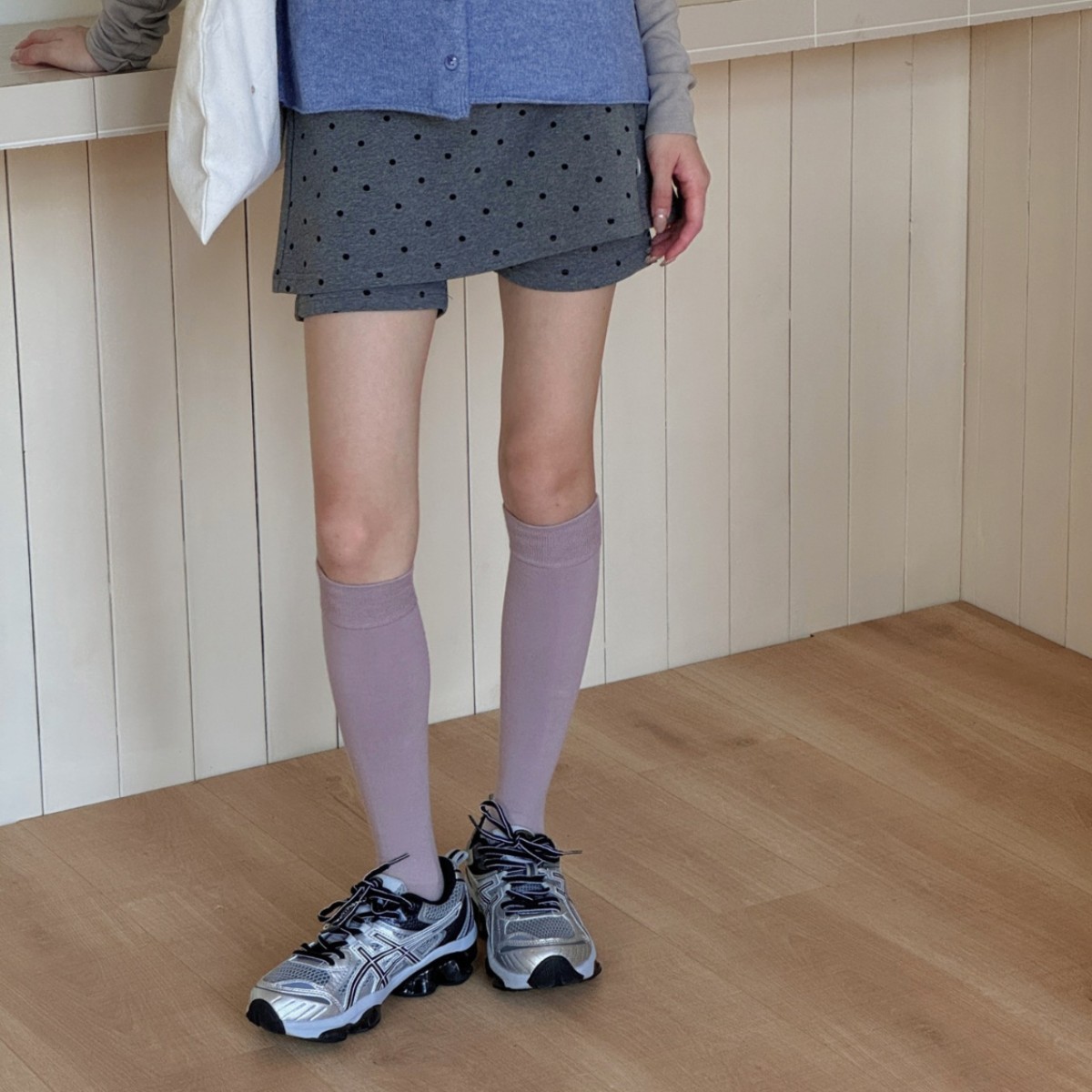 IOULOR秋冬压力小腿袜学院ins运动吸汗长袜不掉筒无骨袜纯色袜子