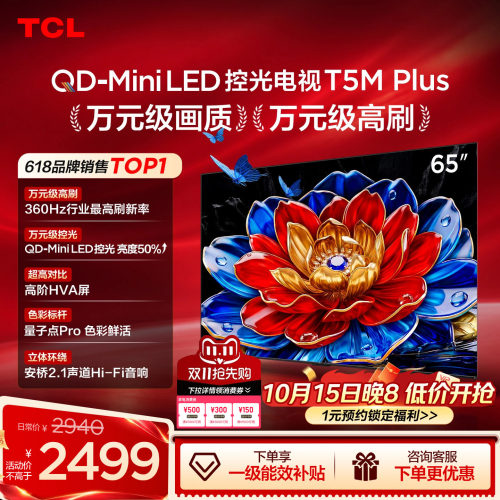 65T5MPlusQD-MiniLED控光电视