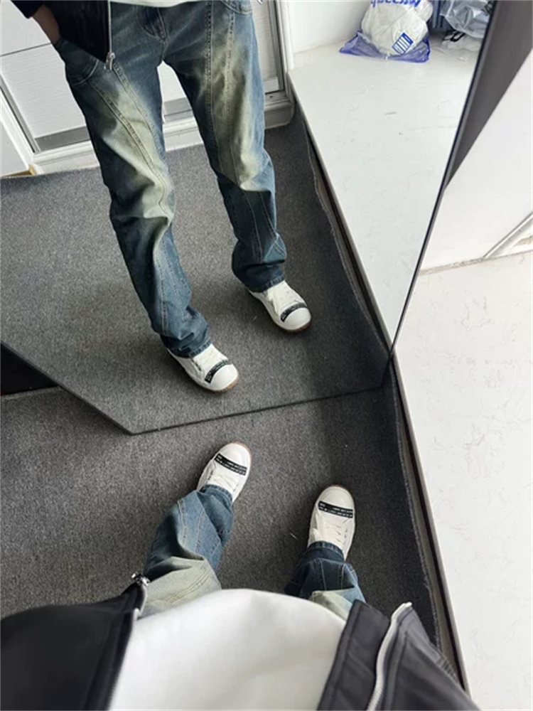 新因素水洗复古男女同款裤子