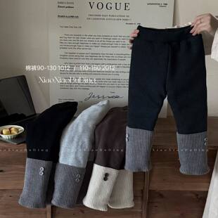 小小布丁冬女童1200克丝绵加厚打底裤零下15°加绒一条过冬保暖裤