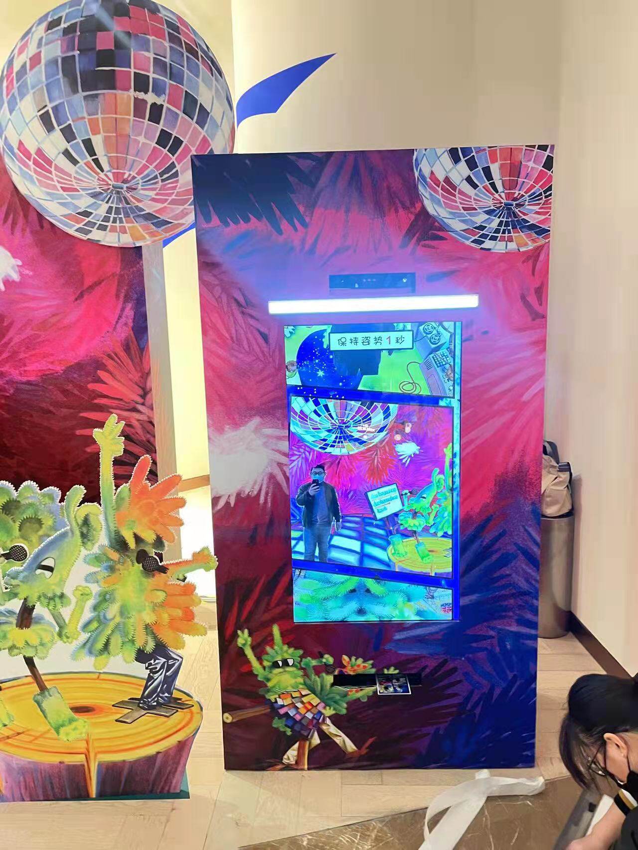 ar大屏幕体感互动游戏系统体感切水果跑酷抠像拍照游戏可定制软