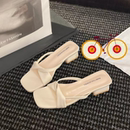 2026春季 其他拖鞋 方跟T型低跟橡胶2026年夏季 新款