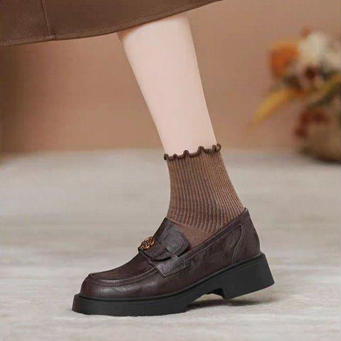 2026冬季新款深口单鞋无内里2025年冬季橡胶深口圆头一脚蹬PU单鞋,女鞋,深口单鞋,淘宝优惠券,粉丝福利购,淘宝优惠卷